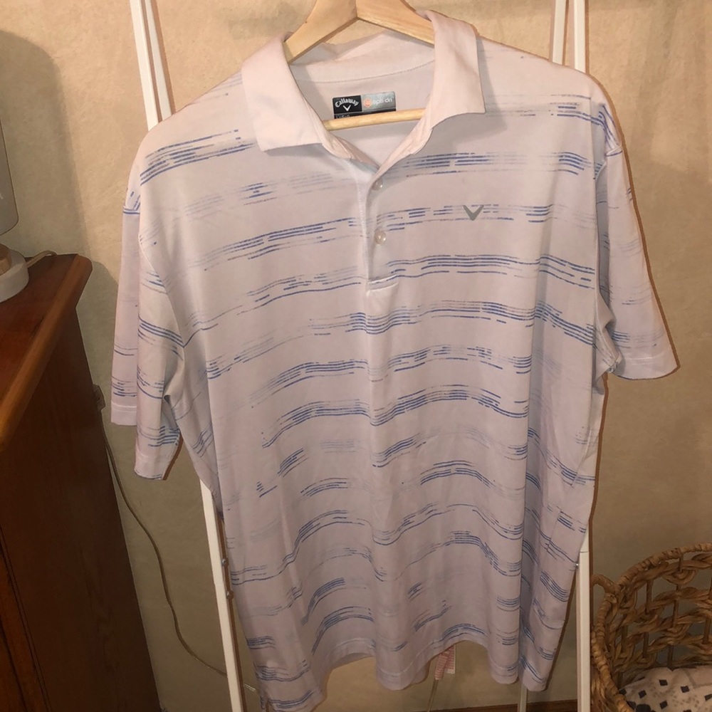 Callaway Optidry Men’s Large Golf Polo Shirt White
